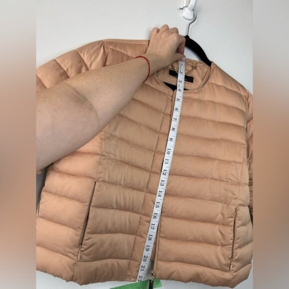 Elisabetta Franchi Peach Quilted Crop Coat - Size 46 (US 10) - Picture 11 of 16